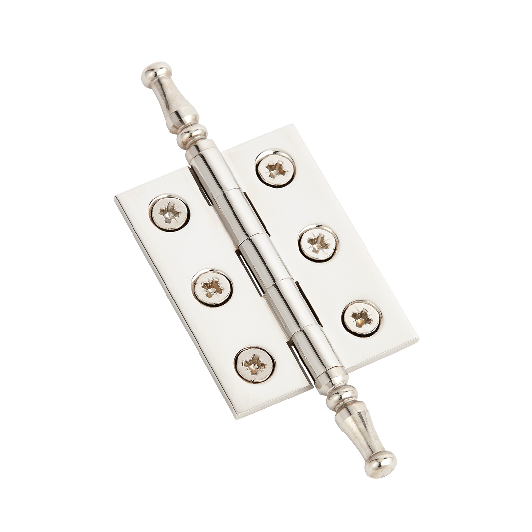 2300 Brass Hinge with Steeple Finials and Pozi Screws