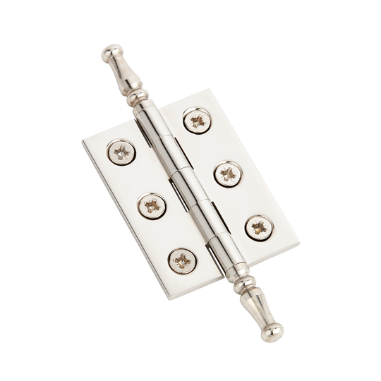 2300 Brass Hinge with Steeple Finials and Pozi Screws