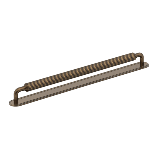 Barwick Slim Ridged Appliance Pull with Backplate