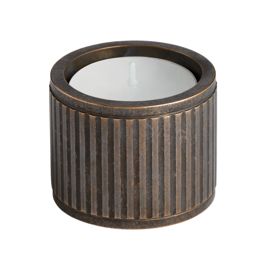 Barwick Ridged 40mm Brass Tealight Holder