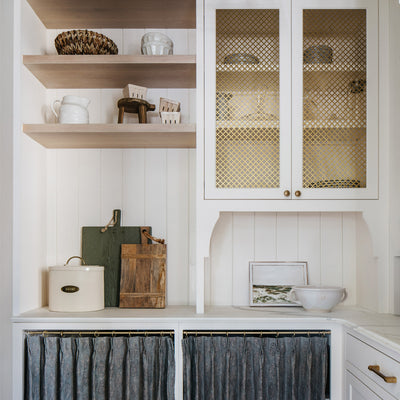 Features our Large Perforated Club Grille in our polished brass unlacquered (PBUL) grille finish | Project by Kate Marker Interiors | Photography by Margaret Rajic.