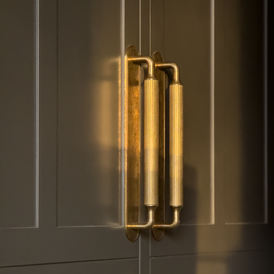 Design by Brett Calvert-Harrison. Product shown in our aged brass (BEL) finish.
