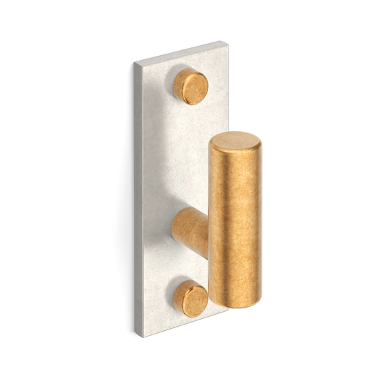 MIX Plain Single Vertical Wall Hook - Mixed Finish