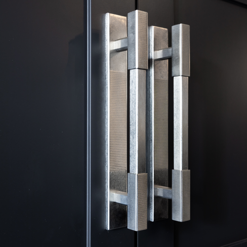 Digbeth Ridged Cabinet Handle with Backplate