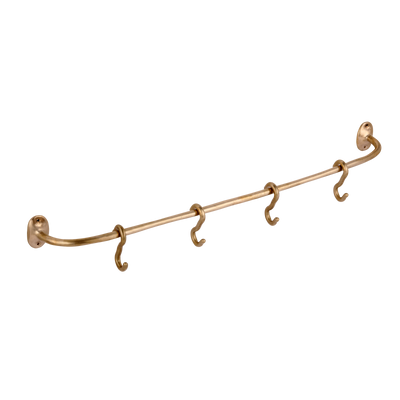 Sketch Pot Rail and S Hooks shown in burnished bronze.