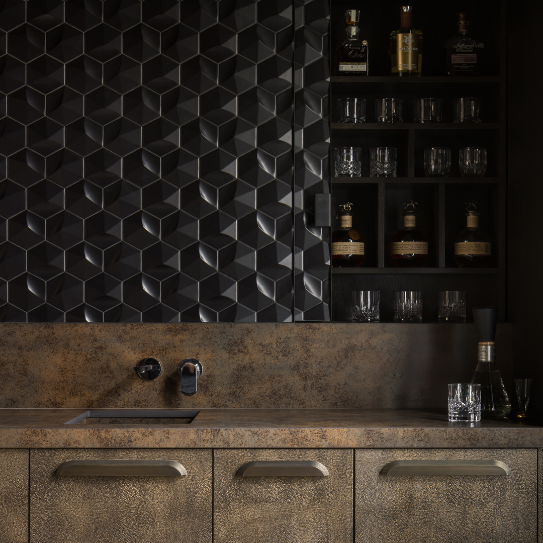 Design by McCorskey Interiors. Photography by Nate Sheet. Product shown in our satin antique satin lacquered (SAS) finish.