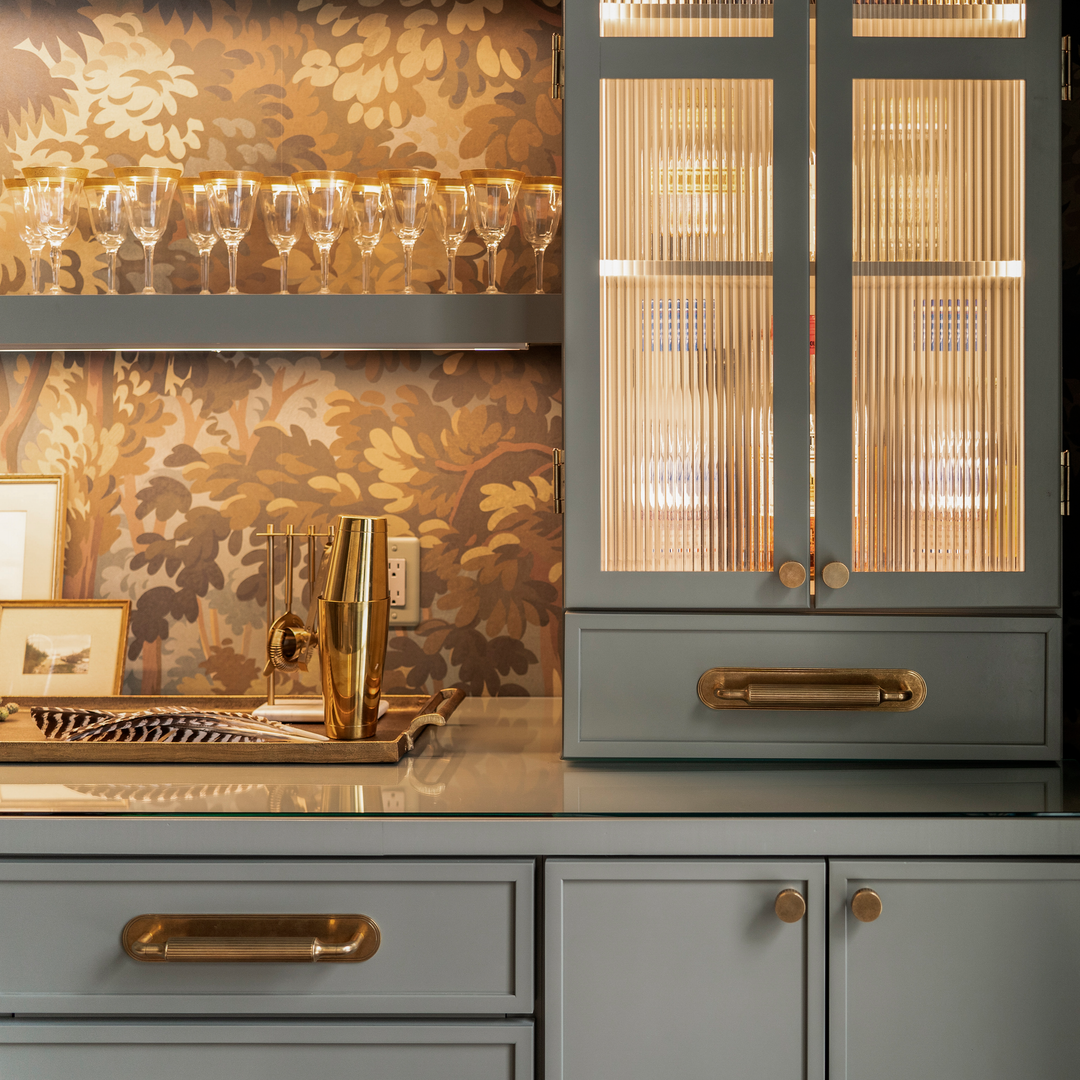 Design by Lindsay Laine Interiors. Product shown in our aged brass (BEL) finish.