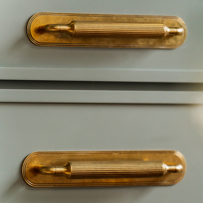 Design by Lindsay Laine Interiors. Product shown in our aged brass (BEL) finish.