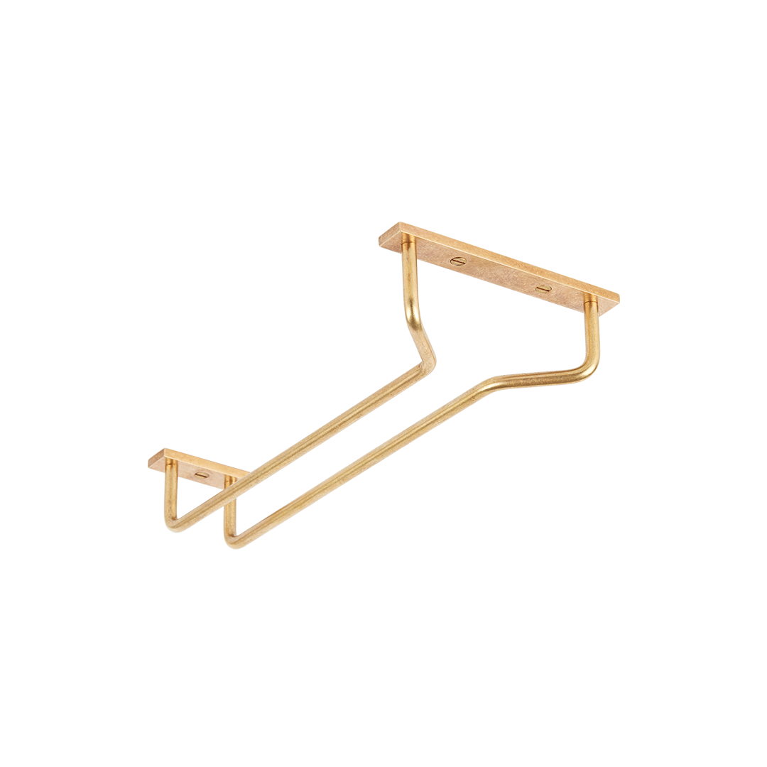 Brass glass hanger sale