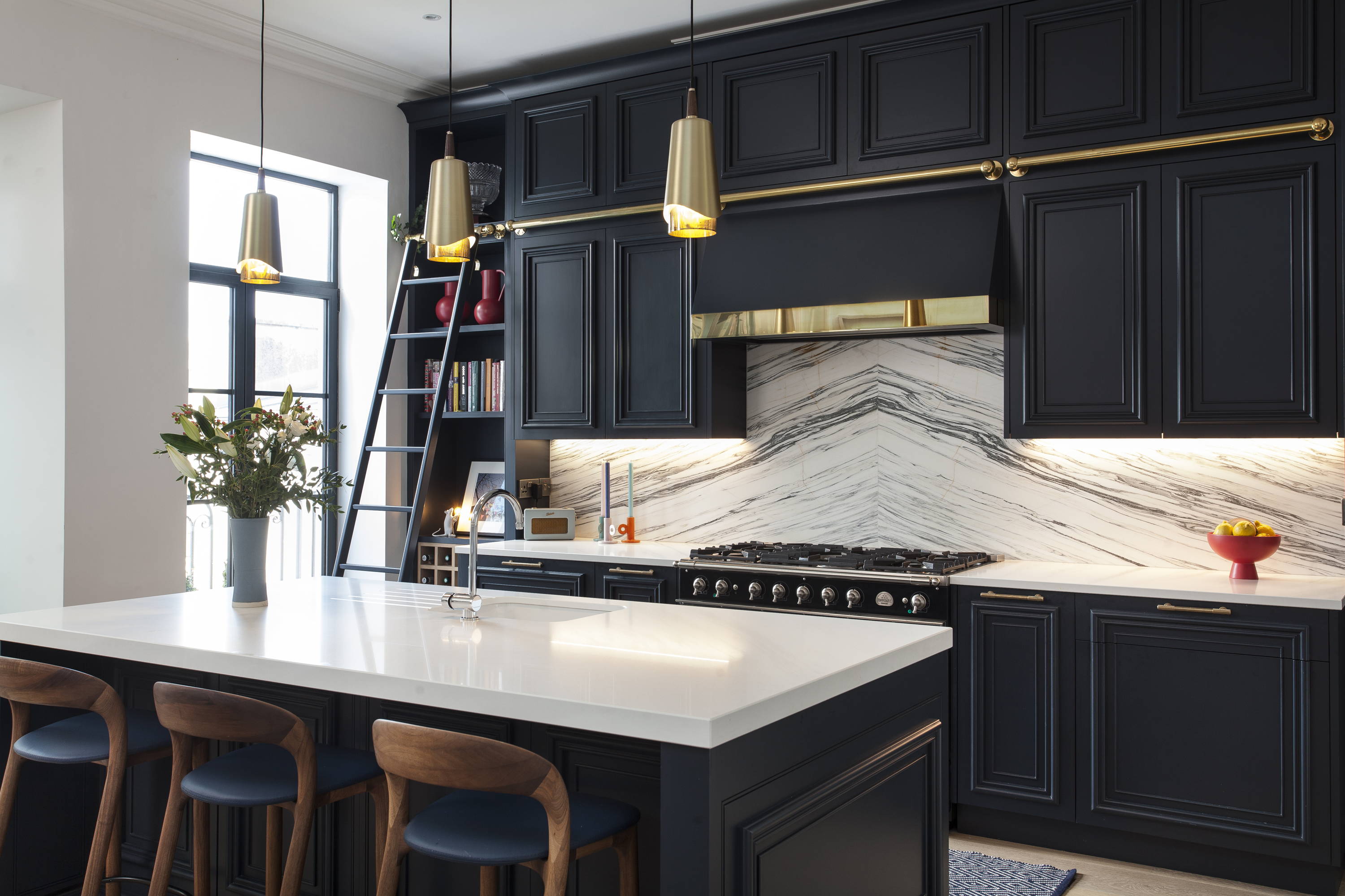Modern navy blue kitchen cabinets hotsell
