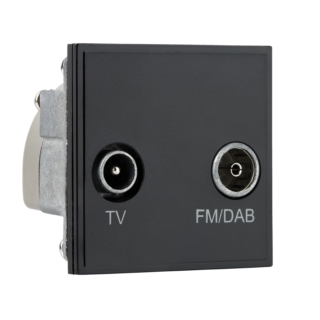 TV & FM/DAB Outlet 50mm Euro Module