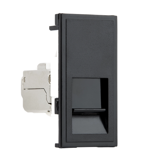 RJ45 CAT6a Shielded Twisted Pair Outlet 25mm Euro Module