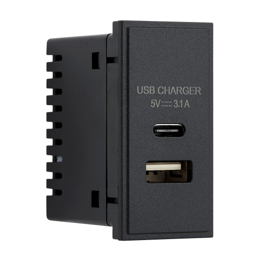USB A & C Charger Outlet 25mm Euro Module