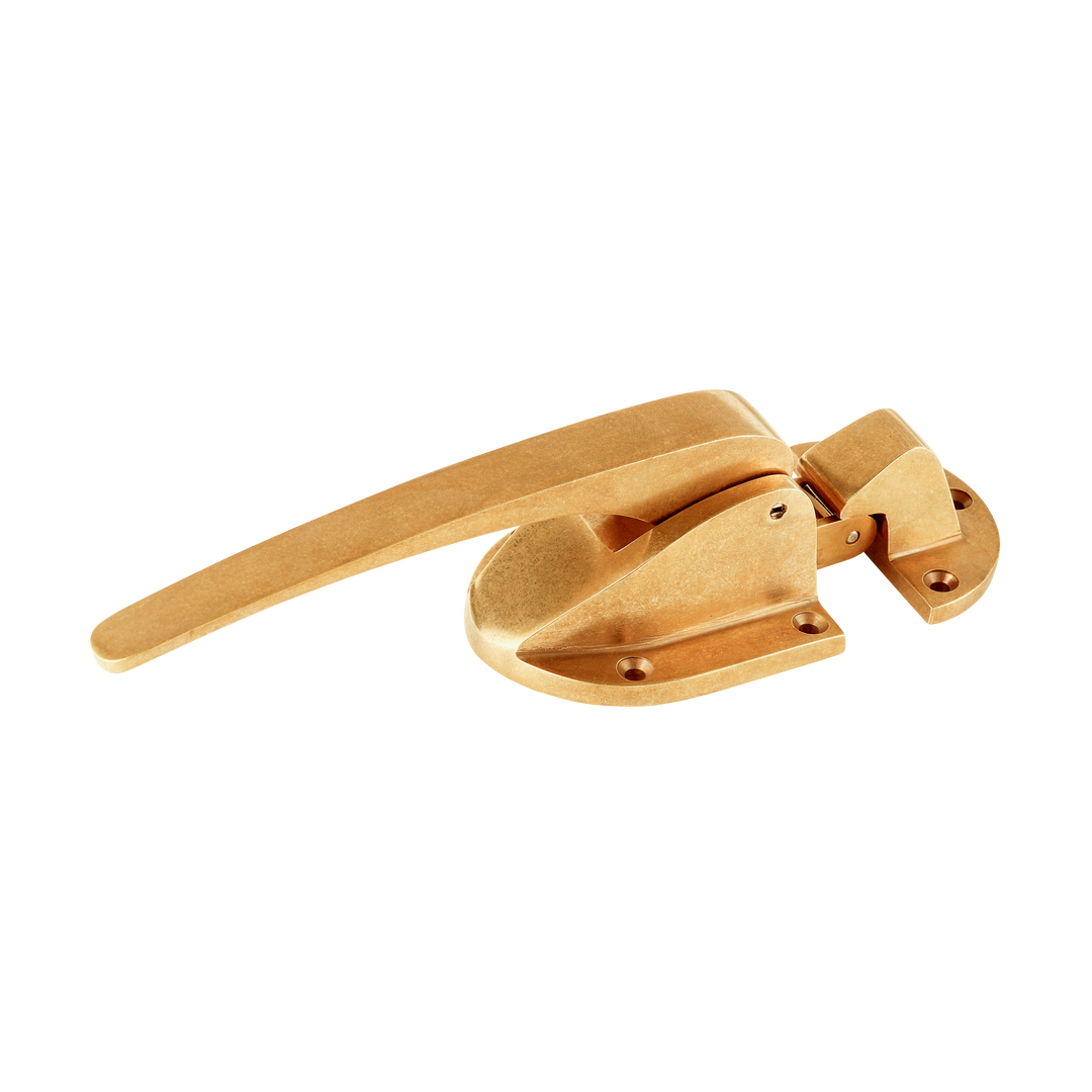 Bakes Flush Latch shown in our aged brass (BEL) finish.