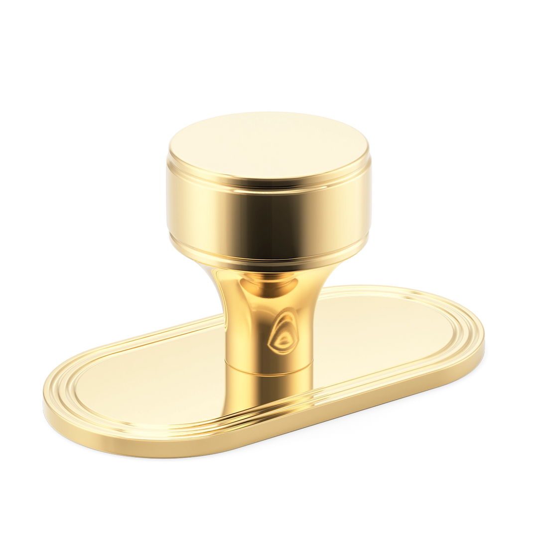Sample of Barwick Plain Cabinet Knob with Backplate