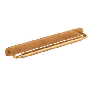 Barwick Plain Bath Towel Rail with Backplate in our aged brass (BEL) finish