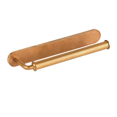 Barwick Ridged Hand Towel Rail with Backplate (Right Hand) in our aged brass (BEL) finish