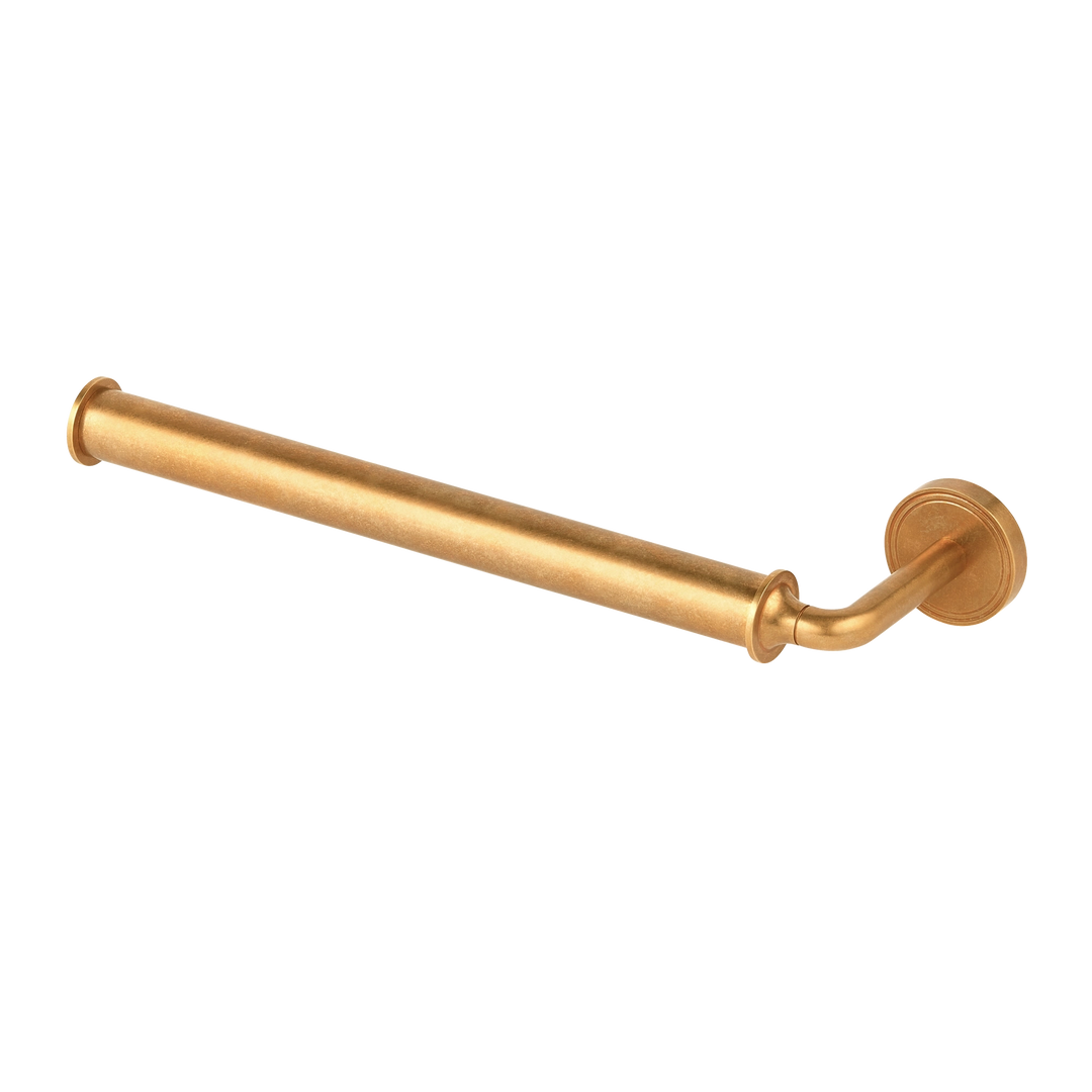 Barwick Plain Hand Towel Rail (Left Hand) in our aged brass (BEL) finish