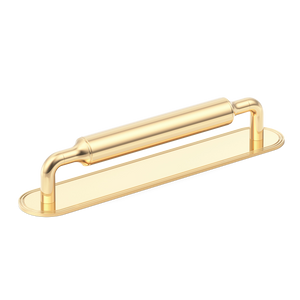 Sample of Barwick Plain Cabinet Pull Handle with Backplate