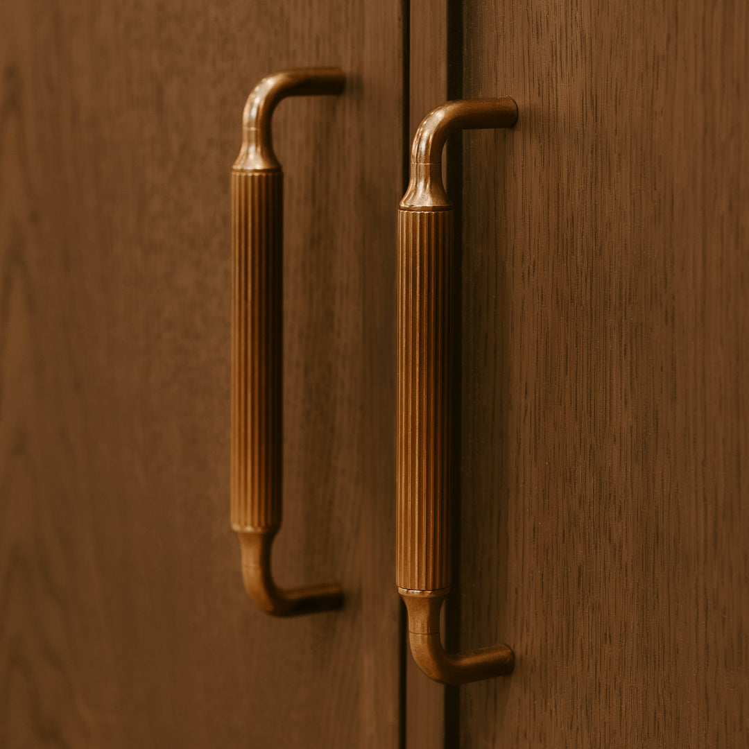 Photography by Joey Kendal Brown | Barwick Slim Ridged Cabinet Pull Handle shown in our Fine English antique (FEA) finish.