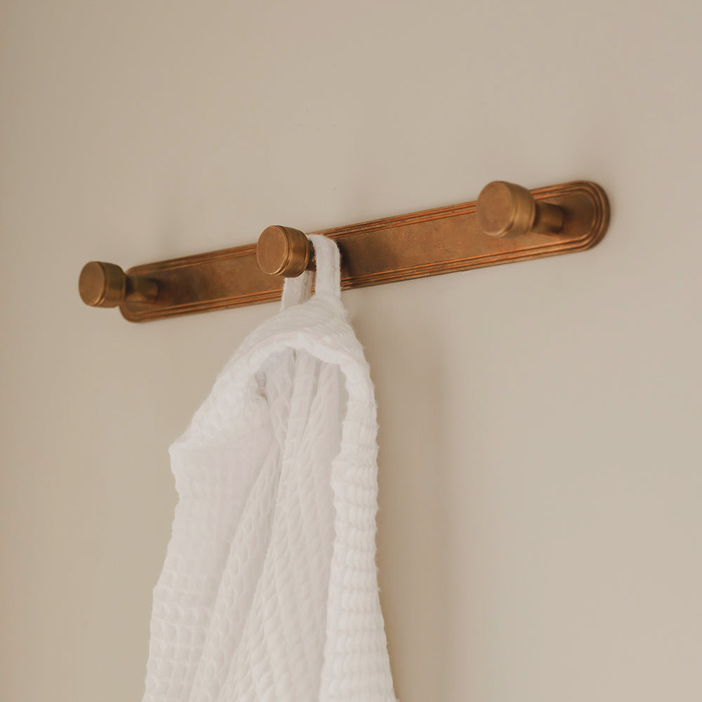 Photography by Joey Kendal Brown | Barwick Plain Wall Hook Rack shown in our aged brass (BEL) finish.