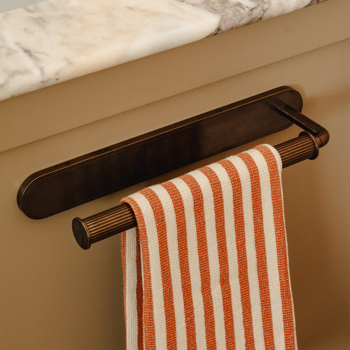 Barwick Ridged Hand Towel Rail with Backplate