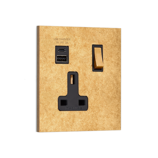 Chamberlain Plain Single Socket With USB