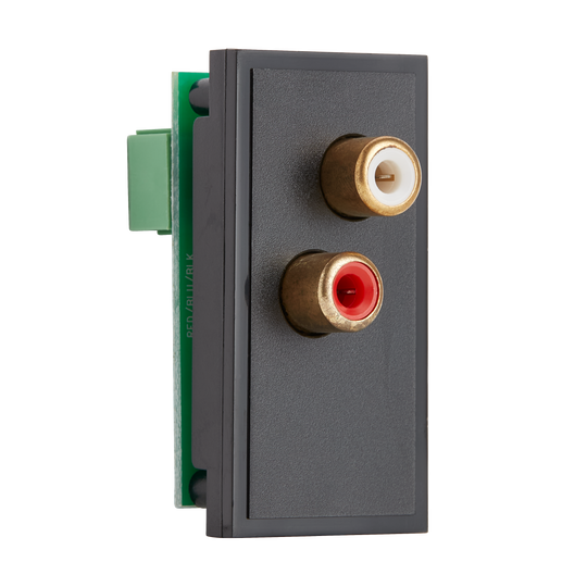 Stereo audio RCA connector 25mm euro module