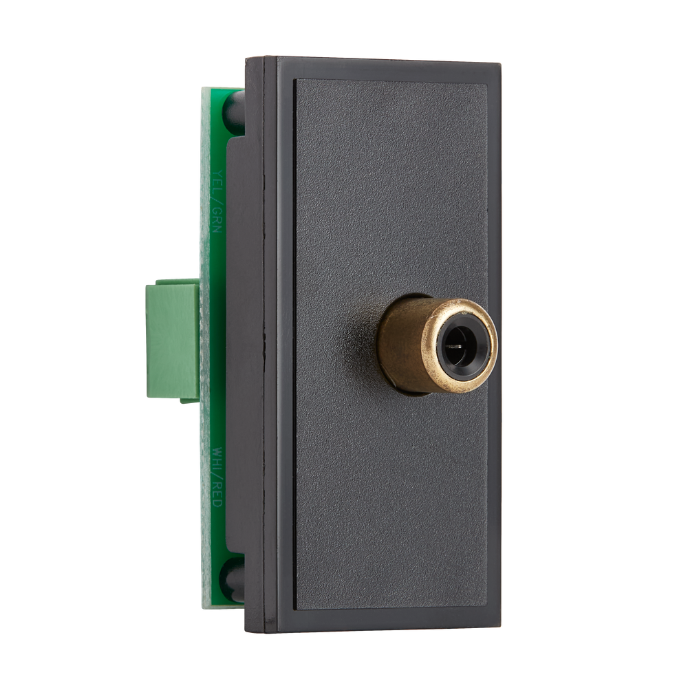 Single RCA connector 25mm euro module