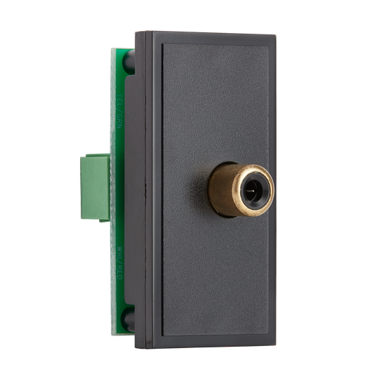 Single RCA connector 25mm euro module