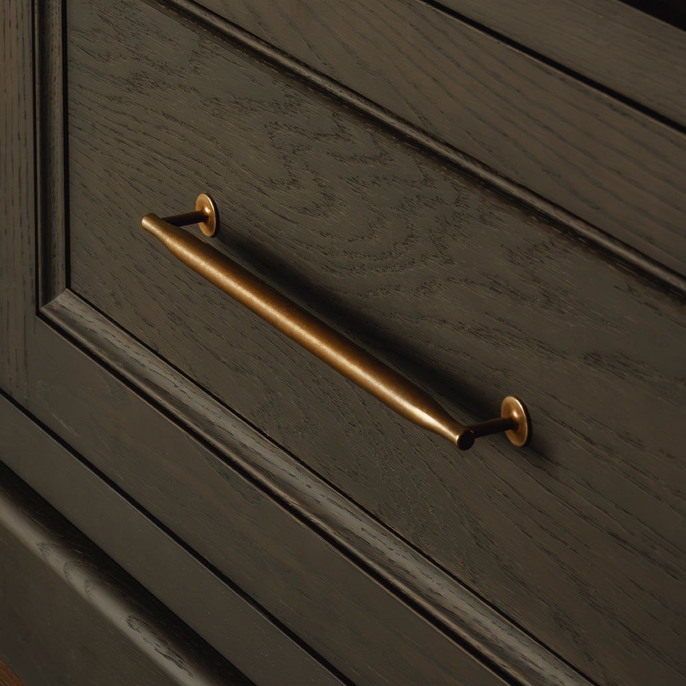 Photography by Joey Kendal Brown | Colmore Cabinet Handles shown in our aged brass (BEL) finish.