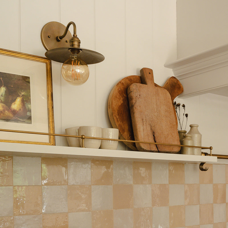 Design by House Nine | Photography by Joey Kendal Brown | Small Cotswold Gallery Shelf Rail shown in our fine English antique (FEA) finish.