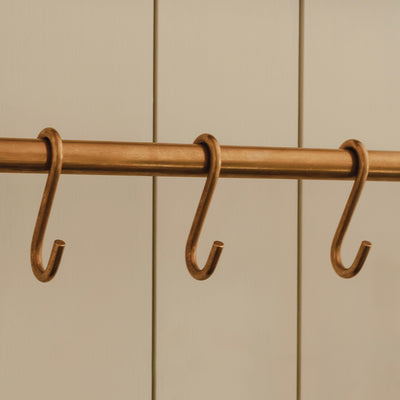 Project and photography by Joey Kendal Brown | Cotswold Slim S Hook shown in our aged brass (BEL) finish.