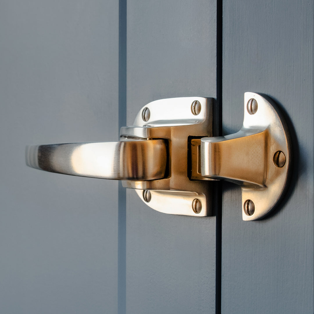 Design by Guild Anderson Furniture | Photography by Charlie O'Beirne | Bakes Offset Latch shown in our hand burnished nickel plate (HBN) finish. 