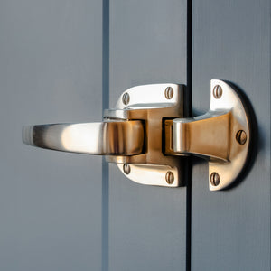 Design by Guild Anderson Furniture | Photography by Charlie O'Beirne | Bakes Offset Latch shown in our hand burnished nickel plate (HBN) finish. 