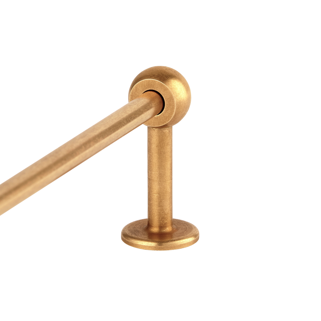 Allied Brass 22-Inch Double Glass Shelf With Towel Bar - Antique Bronze, Solid Brass, Tempered Glass