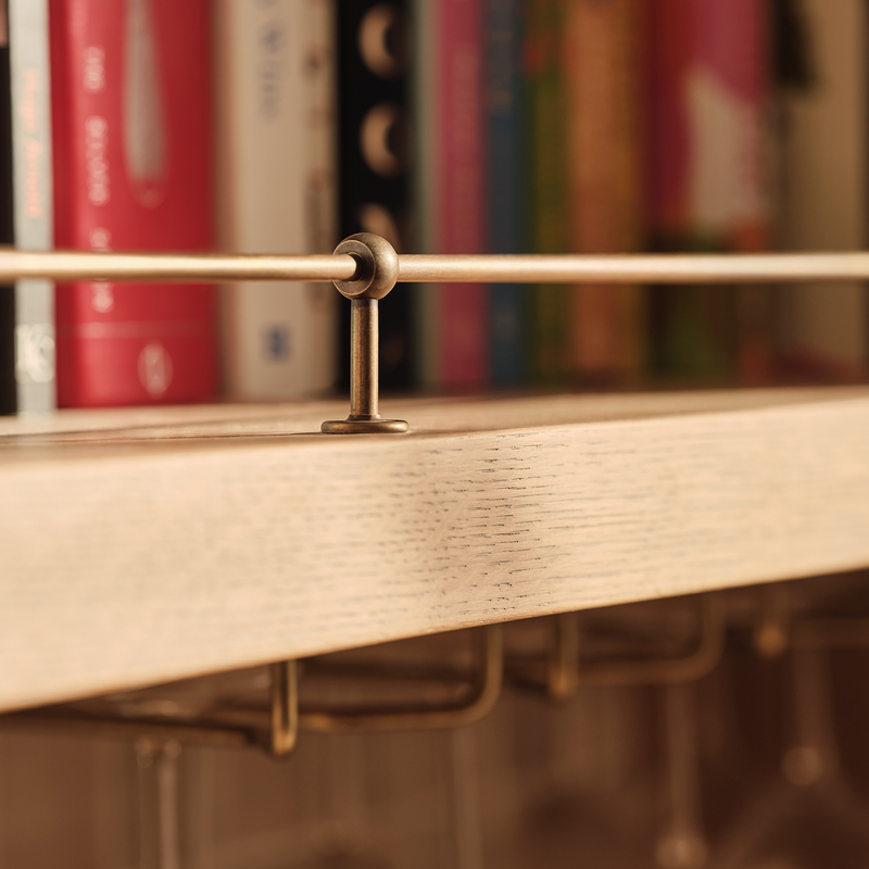 Design by Laura Butler-Madden | Photography by Patrick Butler-Madden |  Small Cotswold Gallery Shelf Rail shown in our dark aged brass (DAB) finish.