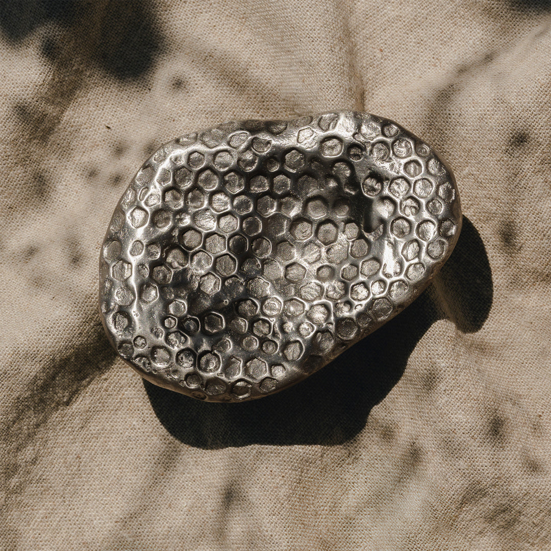 Photography by Joey Kendal Brown | Highbury Honey Oval Pull Handle shown in burnished white bronze (WB). 