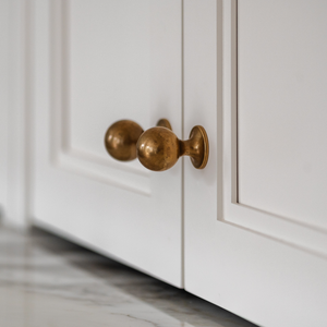 Design by JK Interior Living. Product shown in our aged brass (BEL) finish.