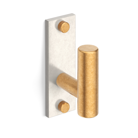 MIX Plain Vertical Large Hook - Mixed Finish