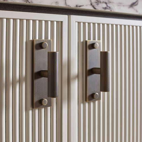 MIX Straight Knurled T-bar Handle & Backplate