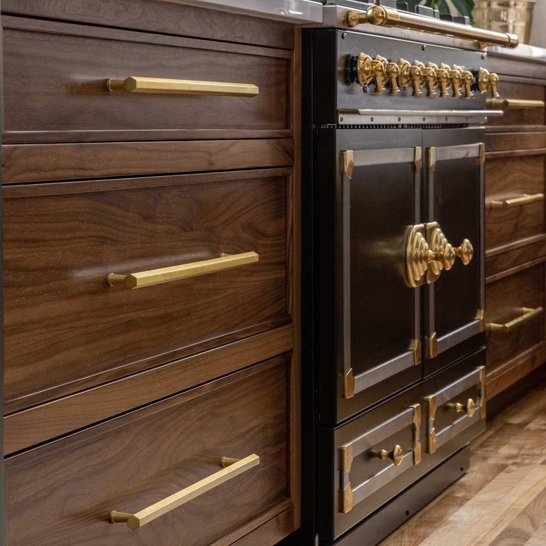 Design by Helmut Cabinetry. Product shown in our polished brass unlacquered (PBUL) finish. 