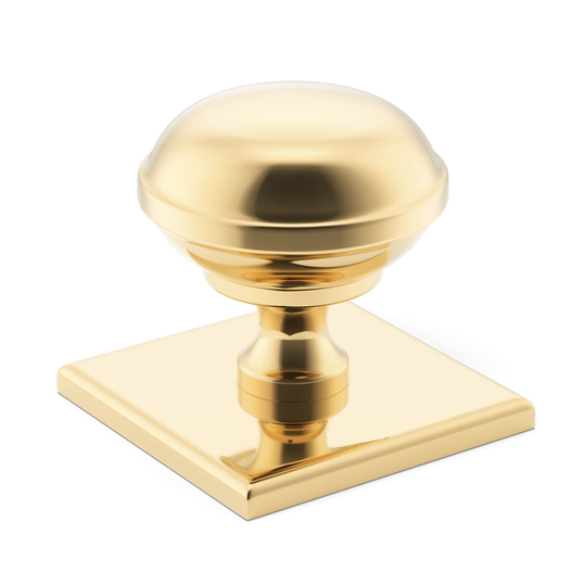 Sample of Queslett Cabinet Knob with Square Backplate