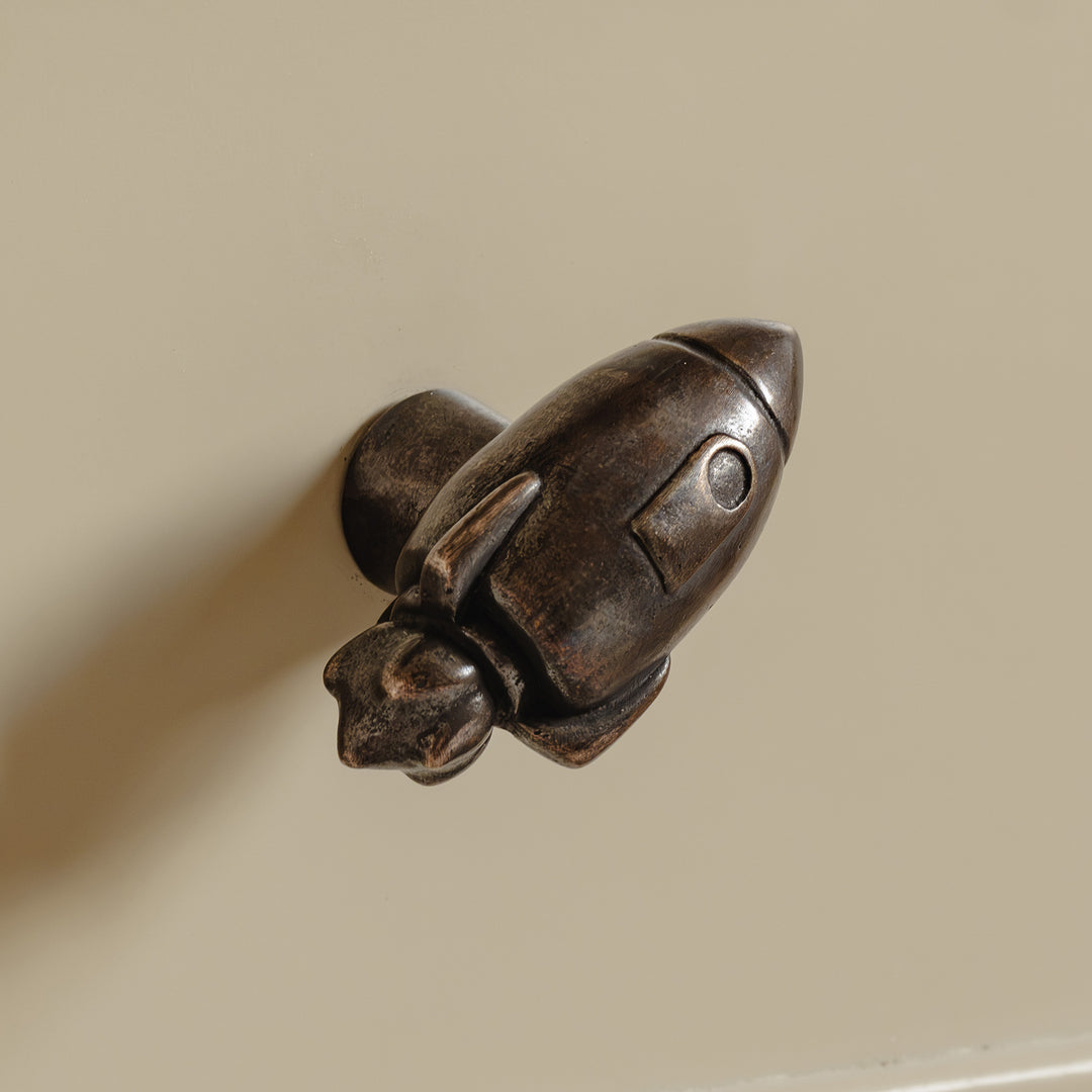 Photography by Joey Kendal Brown | Whimsical Rocket Knob shown in our medium aged bronze finish.