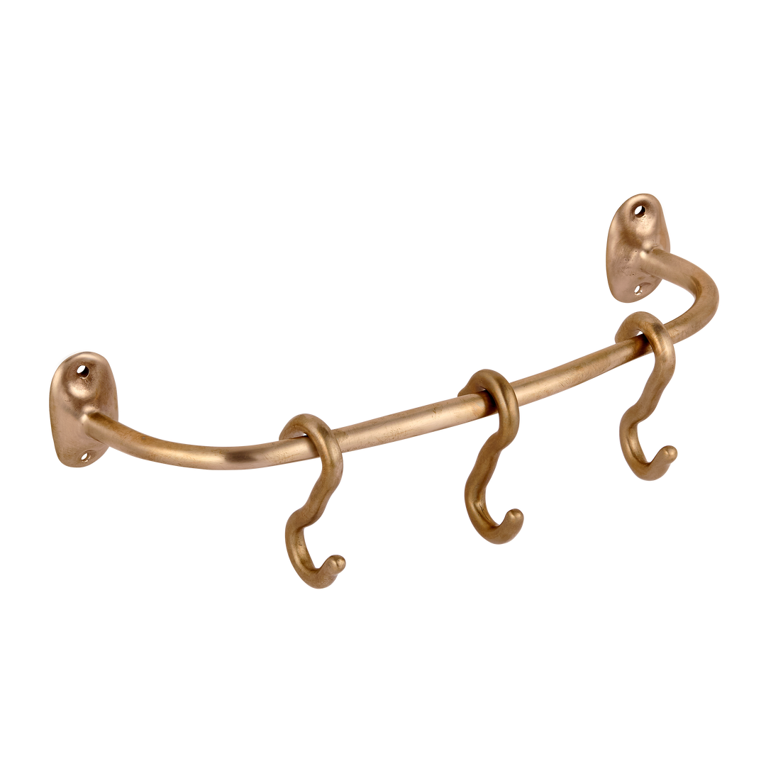 Sketch Pot Rail and S Hooks shown in silicon bronze.