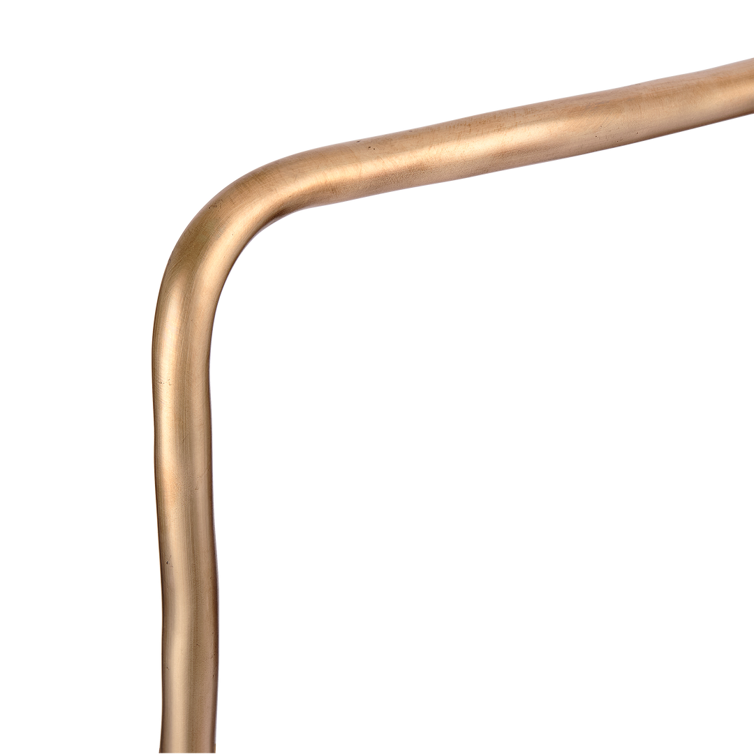 Sketch Freestanding Towel Rail shown in silicon bronze. 