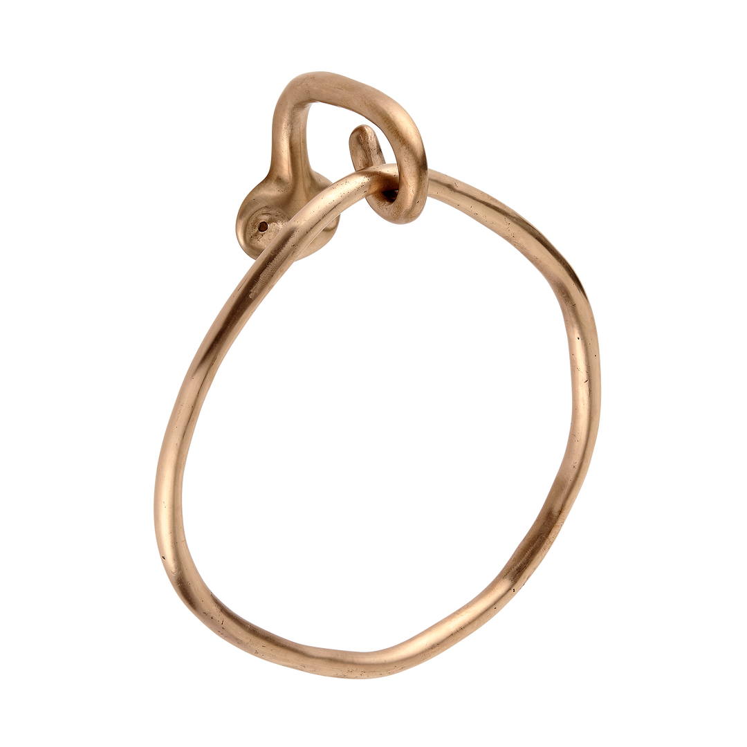 Sketch Towel Ring shown in silicon bronze.