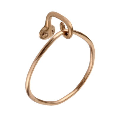 Sketch Towel Ring shown in silicon bronze.