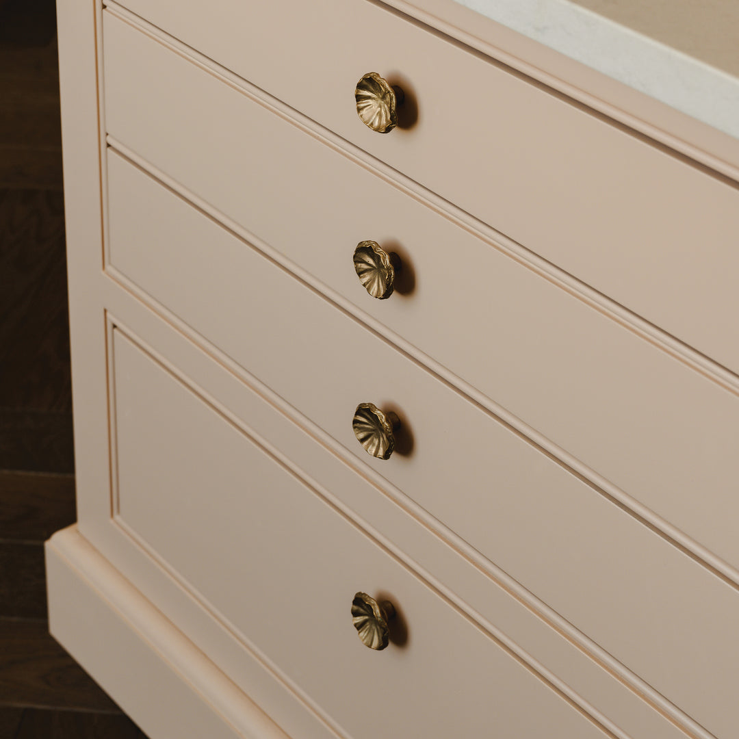 Design by St Giles Furniture | Photography by Joey Kendal Brown | Whimsical Tutu Cabinet Knob shown in silicon bronze.