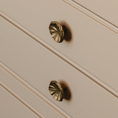 Design by St Giles Furniture | Photography by Joey Kendal Brown | Whimsical Tutu Cabinet Knob shown in silicon bronze.